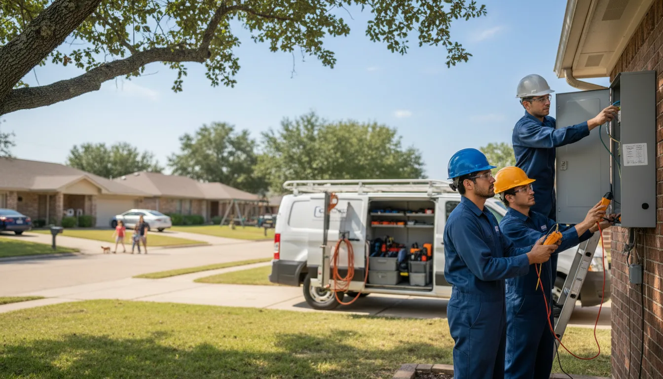Certified electrician providing emergency electrical services in Hooppole, IL
